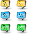 Rss button Royalty Free Stock Photo