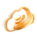 RSS cloud technology glossy icon isolated Royalty Free Stock Photo