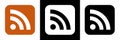 rss feed icon set - vector