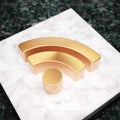 RSS icon. Bronze RSS symbol on white marble podium Royalty Free Stock Photo