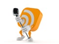 RSS icon character singing into microphone Royalty Free Stock Photo