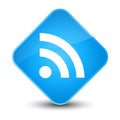 RSS icon elegant cyan blue diamond button Royalty Free Stock Photo