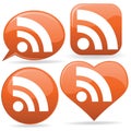 RSS Icons Royalty Free Stock Photo