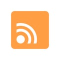 Rss mailing icon, feedback and subscribe social icon. Vector EPS 10 Royalty Free Stock Photo