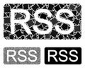 Rss Mosaic Icon of Rugged Parts Royalty Free Stock Photo