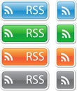 RSS rectangular vector buttons