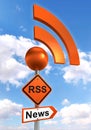 Rss road orange sign