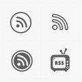 RSS sign icons. RSS feed symbols Royalty Free Stock Photo