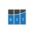 RST letter logo design on WHITE background. RST creative initials letter logo concept. RST letter design.RST letter logo design on
