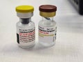 RSV vaccine components in vials, ready to mix