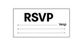 RSVP Form with Signature Line, vector design Generative AI Royalty Free Stock Photo