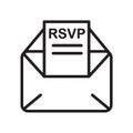 rsvp icon isolated on white background