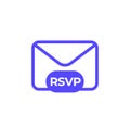 RSVP icon, please respond letter