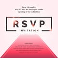 RSVP. Invitation template for the event. Royalty Free Stock Photo