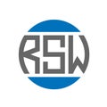 RSW letter logo design on white background. RSW creative initials circle logo concept. RSW letter design