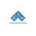 RSW letter logo design on white background. RSW creative initials letter logo concept. RSW letter design