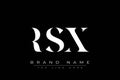 RSX abstract letter logo design Royalty Free Stock Photo