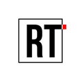 RT company name icon with initial letters