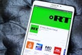 Rt news app Royalty Free Stock Photo