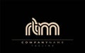RTM Creative Unique Modern Letter Logo Design Royalty Free Stock Photo