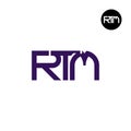 RTM Logo Letter Monogram Design Royalty Free Stock Photo