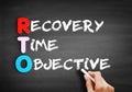 RTO - Recovery Time Objective acronym Royalty Free Stock Photo