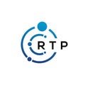 RTP letter technology logo design on white background. RTP creative initials letter IT logo concept. RTP letter design