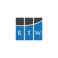 RTW letter logo design on WHITE background. RTW creative initials letter logo concept. RTW letter design.RTW letter logo design on Royalty Free Stock Photo