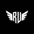 RU Monogram Wing Shape Style