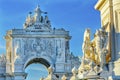 Rua Augusta Arch Baixa Palace Square Lisbon Portugal