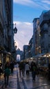 Rua Augusta at dusk Royalty Free Stock Photo