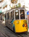 Rua da Bica (Bica Street) and its famous funicular, Lisbon, Portugal Royalty Free Stock Photo