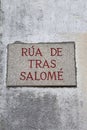 Rua de Tras Salome Street Sign, Santiago de Compostela