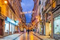 Rua Ferreira Borges, a main shopping street in old town Coimbra Royalty Free Stock Photo