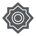 Rub el hizb glyph icon, arabian and symbol, arabic star sign, vector graphics, a solid pattern on a white background. Royalty Free Stock Photo