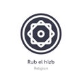 rub el hizb icon. isolated rub el hizb icon vector illustration from religion collection. editable sing symbol can be use for web