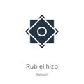 Rub el hizb icon vector. Trendy flat rub el hizb icon from religion collection isolated on white background. Vector illustration