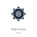 Rub el hizb icon vector. Trendy flat rub el hizb icon from religion collection isolated on white background. Vector illustration