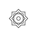 Rub el Hizb, Islamic icon. Simple line, outline vector religion icons for ui and ux, website or mobile application