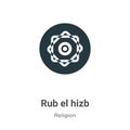 Rub el hizb vector icon on white background. Flat vector rub el hizb icon symbol sign from modern religion collection for mobile Royalty Free Stock Photo