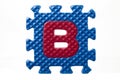 Rubber alphabet puzzle with letter b Royalty Free Stock Photo