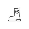 Rubber antistatic boot line icon