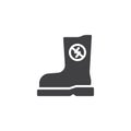 Rubber antistatic boot vector icon