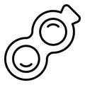 Rubber antistress toy icon outline vector. Fidget pop