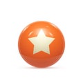 Rubber Ball with Star isoalted. Vector