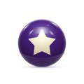 Rubber Ball with Star isoalted. Vector