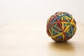 Rubber band ball. Royalty Free Stock Photo
