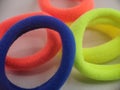 Rubber bands, and colorful hair Royalty Free Stock Photo