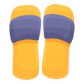 Rubber beach sandals icon, cartoon style Royalty Free Stock Photo