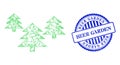 Rubber Beer Garden Badge and Network Fir Tree Forest Web Mesh